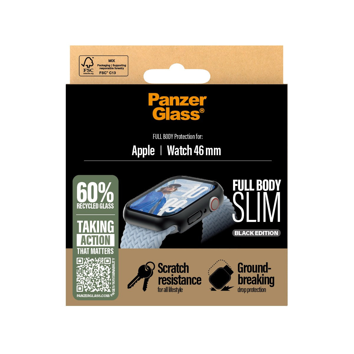 PanzerGlass® Case Squad Full Body Slim Schwarz Apple Watch Series 11 | 10 | 46mm